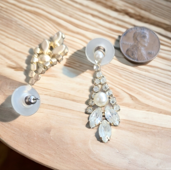 Retro rhinestone  earrings - Picture 6 of 7